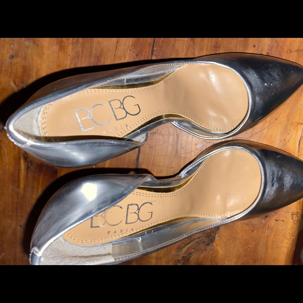 BCBG Paris Silver Pumps